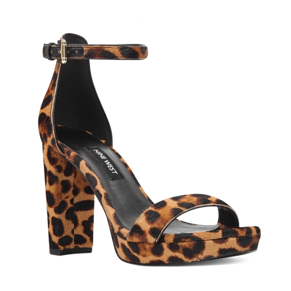 Nine West Dempsey Platform Sandal Leopard